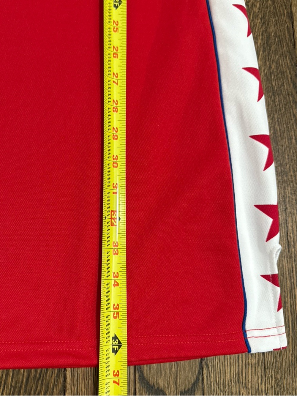 Y2K Harwood Classics Throwback NBA 76ers Red/Blue Star Jersey Dress Streetwear M - Picture 6 of 6
